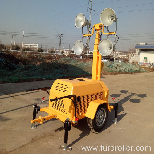 FURD Mini Mobile Towable Trailer Mounted Flood Lights Tower FZMT-1000B